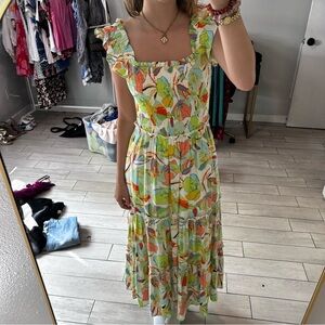 Karlie maxi ruched colorful floral dress